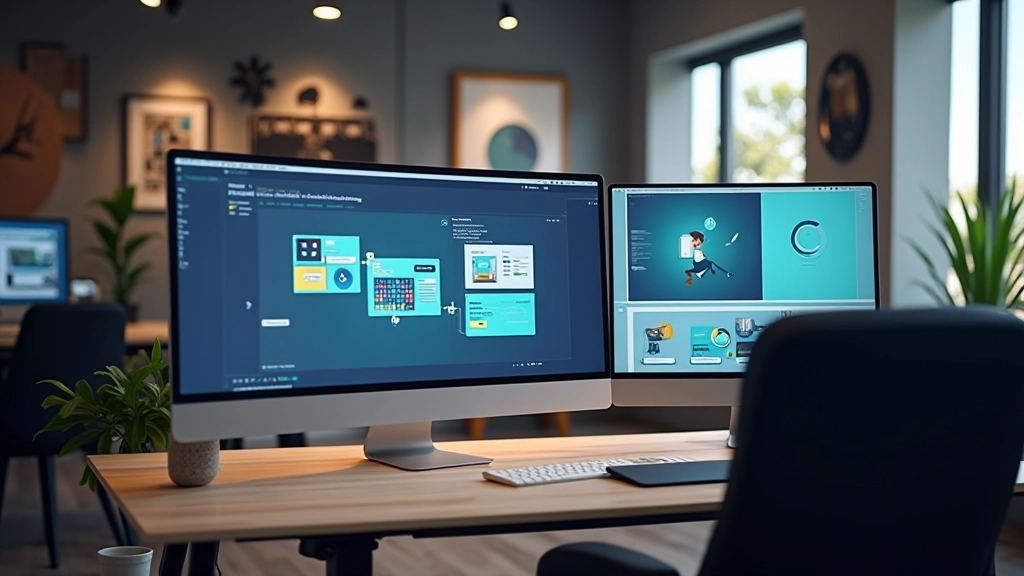 Estudio de diseño trabajando en animaciones de iconos