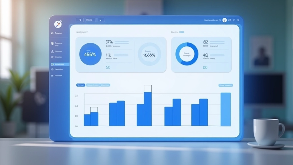 Interfaz de plataforma SaaS con iconos animados